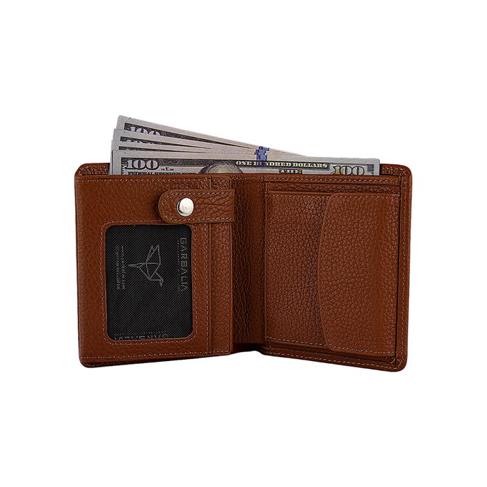 Zoozie Bags Canada - Cartera de Piel Auténtica para Hombre, Color Tostado, 10.5x2x9.5 cm